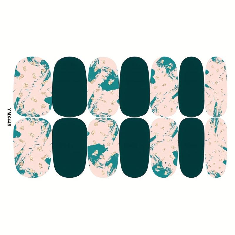 Leopard Print Nail Polish Sticker - Self Adhesive Glitter Gel Nail Strip