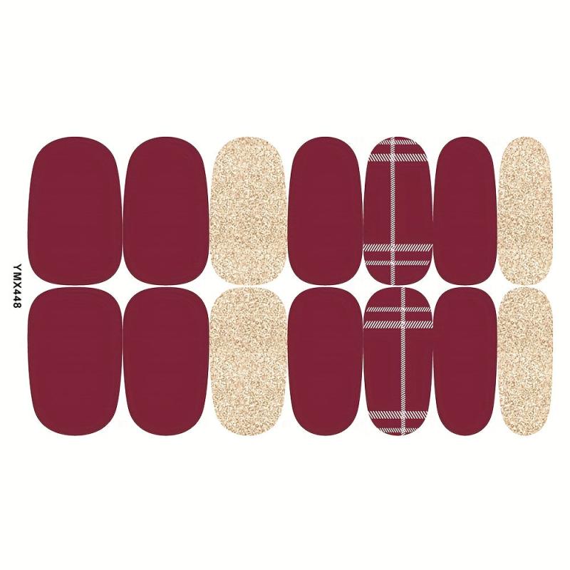 Leopard Print Nail Polish Sticker - Self Adhesive Glitter Gel Nail Strip