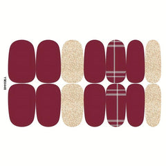 Leopard Print Nail Polish Sticker - Self Adhesive Glitter Gel Nail Strip