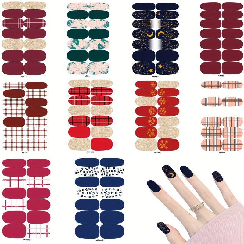 Leopard Print Nail Polish Sticker - Self Adhesive Glitter Gel Nail Strip
