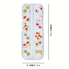 24pcs Christmas Nail Art Charms for DIY Nail Art Decoration
