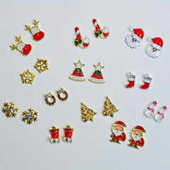 24pcs Christmas Nail Art Charms for DIY Nail Art Decoration