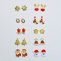24pcs Christmas Nail Art Charms for DIY Nail Art Decoration