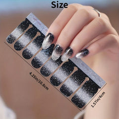 Glitter Nail Polish Strips Stickers - Self Adhesive Full Nail Wraps
