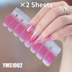 Glitter Nail Polish Strips Stickers - Self Adhesive Full Nail Wraps