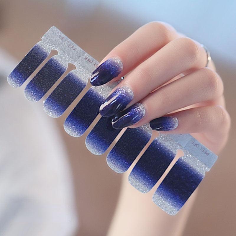 Glitter Nail Polish Strips Stickers - Self Adhesive Full Nail Wraps