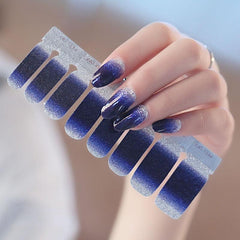 Glitter Nail Polish Strips Stickers - Self Adhesive Full Nail Wraps
