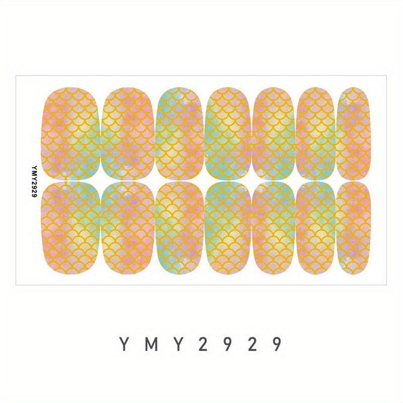 Bronzing Nail Wraps Stickers DIY Nail Art Decals with Files