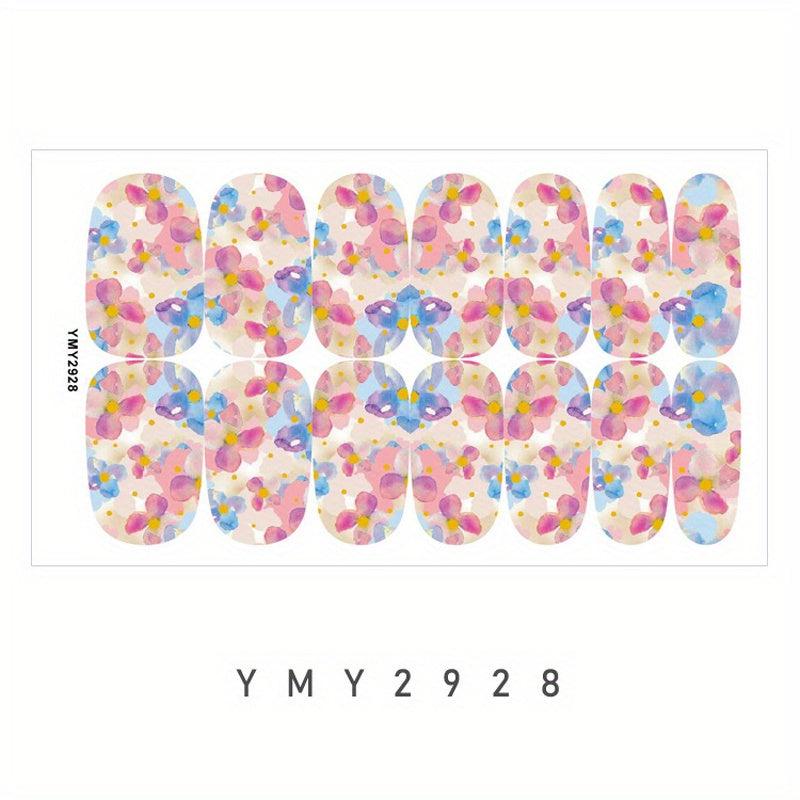 Bronzing Nail Wraps Stickers DIY Nail Art Decals with Files