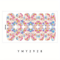 Bronzing Nail Wraps Stickers DIY Nail Art Decals with Files