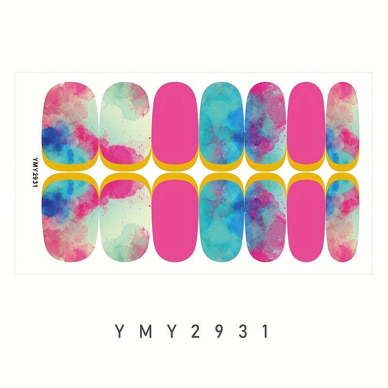 Bronzing Nail Wraps Stickers DIY Nail Art Decals with Files