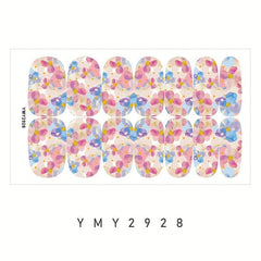 Bronzing Nail Wraps Stickers DIY Nail Art Decals with Files
