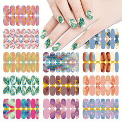 Bronzing Nail Wraps Stickers DIY Nail Art Decals with Files