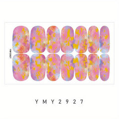 Bronzing Nail Wraps Stickers DIY Nail Art Decals with Files