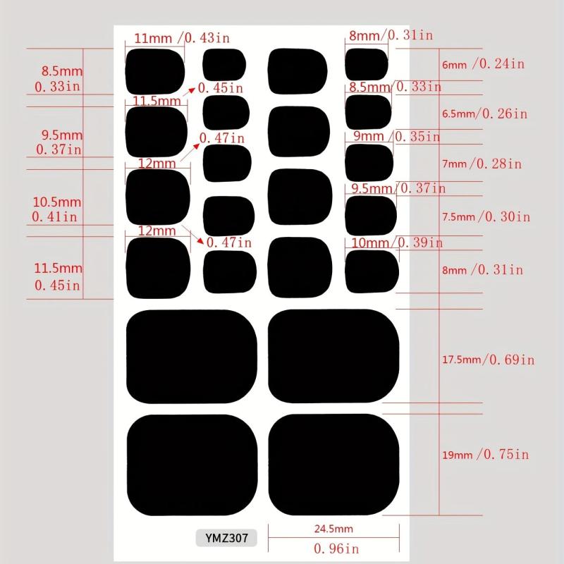 Retro Gel Toenail Wraps Self Adhesive Strips