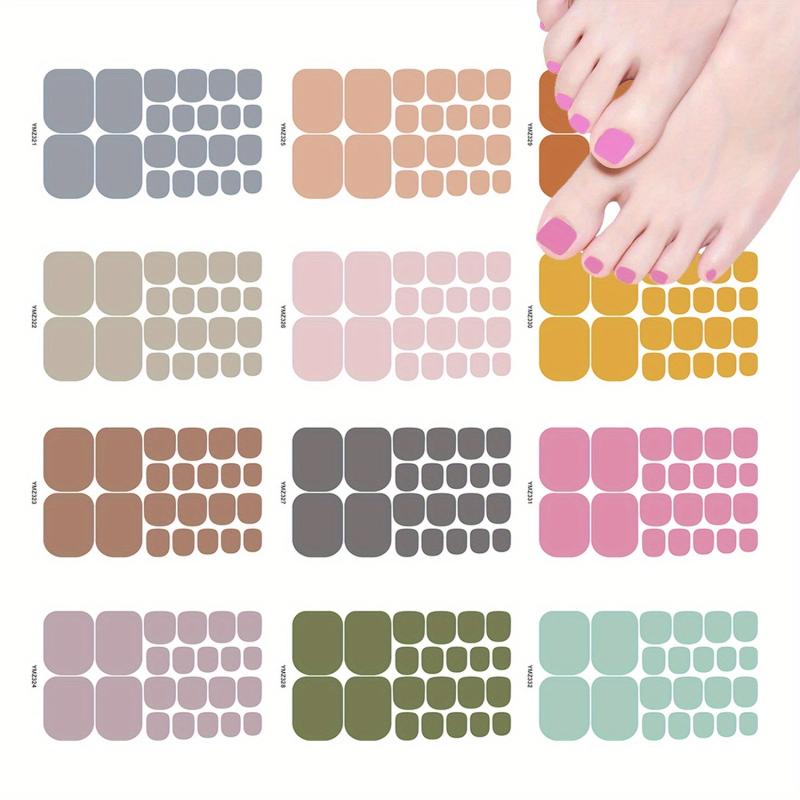 Retro Gel Toenail Wraps Self Adhesive Strips
