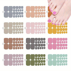 Retro Gel Toenail Wraps Self Adhesive Strips