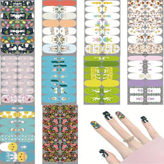 Easter Cartoon Bunny Chick Egg Nail Polish Stickers - 10 Sheets