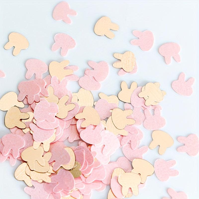 12 Grids Golden Pink Nail Glitter Flakes - Nail Sequin Flower Charm Nail Art