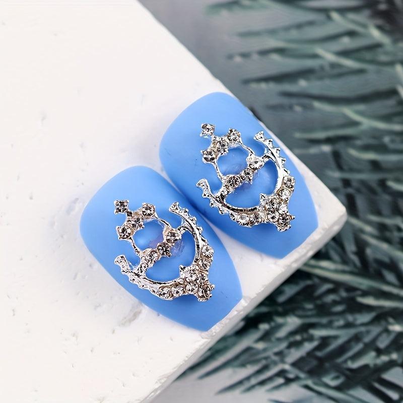 10pcs Nail Art Charms Rhinestone Alloy DIY Nail Salon Accessories