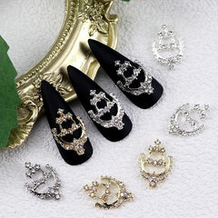 10pcs Nail Art Charms Rhinestone Alloy DIY Nail Salon Accessories