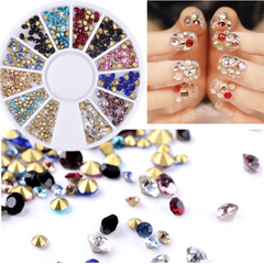 Glitter Rhinestone Nail Crystal Beads 3D Art Decoration Accessories