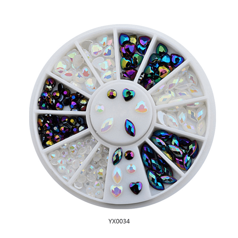 Glitter Rhinestone Nail Crystal Beads 3D Art Decoration Accessories