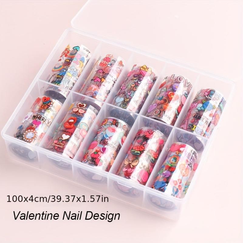 Nail Foil Glitter Stickers Wraps Decal Transfer Flower Butterfly Spring Series