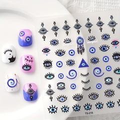 Evil Eye Nail Art Stickers Decals 3D Self Adhesive