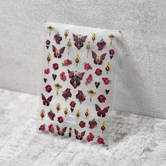 5D Embossed Butterfly Nail Art Stickers Self Adhesive Decals for DIY Nail Art