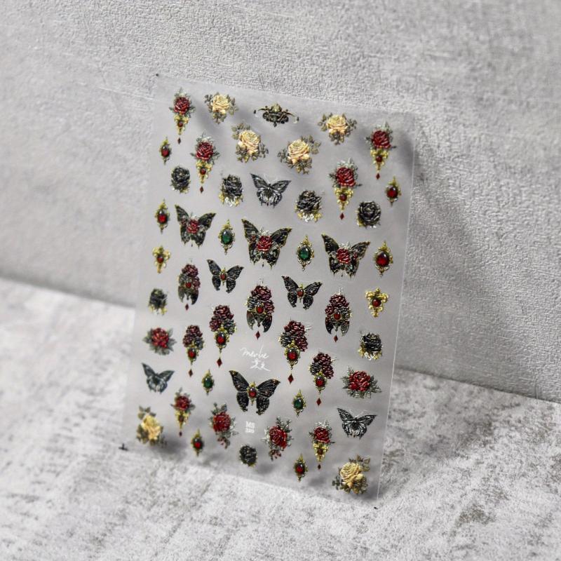 5D Embossed Butterfly Nail Art Stickers Self Adhesive Decals for DIY Nail Art