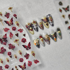 5D Embossed Butterfly Nail Art Stickers Self Adhesive Decals for DIY Nail Art