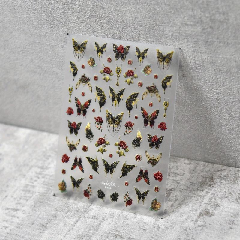 5D Embossed Butterfly Nail Art Stickers Self Adhesive Decals for DIY Nail Art