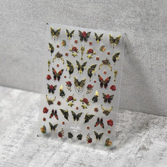 5D Embossed Butterfly Nail Art Stickers Self Adhesive Decals for DIY Nail Art