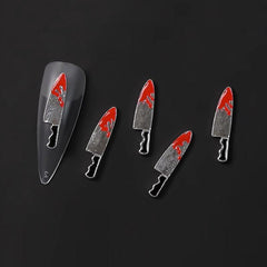 5pcs Halloween Blood Nail Art Charms 3D Metal Nail Art Accessories