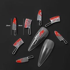 5pcs Halloween Blood Nail Art Charms 3D Metal Nail Art Accessories