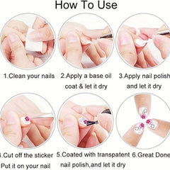Stars Nail Art Stickers Decals 6 Sheets 3D Self Adhesive Nail Art Decoration