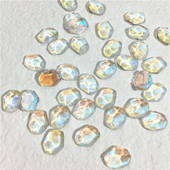 10pcs Mocha Ripple Crystal Nail Charms 3D Rhinestones Decorations for Nails