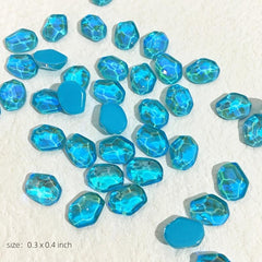 10pcs Mocha Ripple Crystal Nail Charms 3D Rhinestones Decorations for Nails