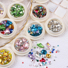 Flat Bottom Diamond Crystal Nail Jewelry Set