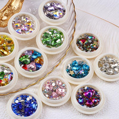 Flat Bottom Diamond Crystal Nail Jewelry Set
