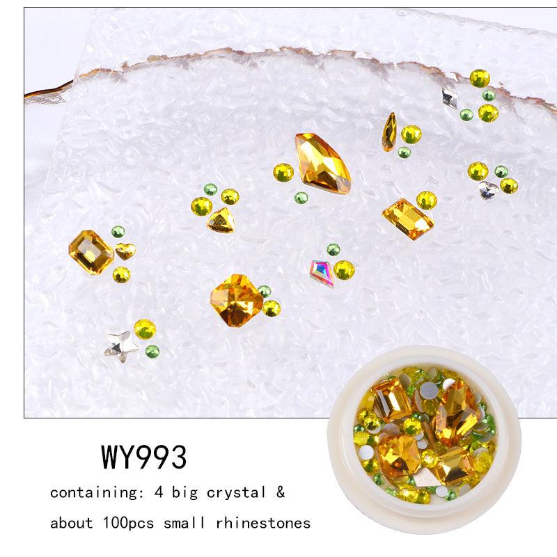 Flat Bottom Diamond Crystal Nail Jewelry Set