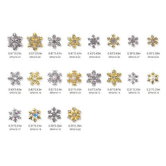 10 Pcs Alloy Snowflake Nail Charms for DIY Nail Decoration