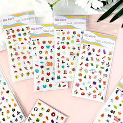 4pcs Halloween Christmas Nail Art Stickers Self Adhesive Nail Art Supplies