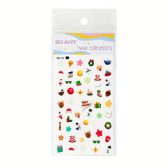 4pcs Halloween Christmas Nail Art Stickers Self Adhesive Nail Art Supplies