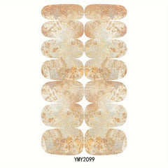 10 Sheets Marble Nail Polish Stickers Self-Adhesive Nail Decal Strips