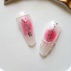Golden Letter Nail Charms 3D Metal Slices for Nail Art DIY