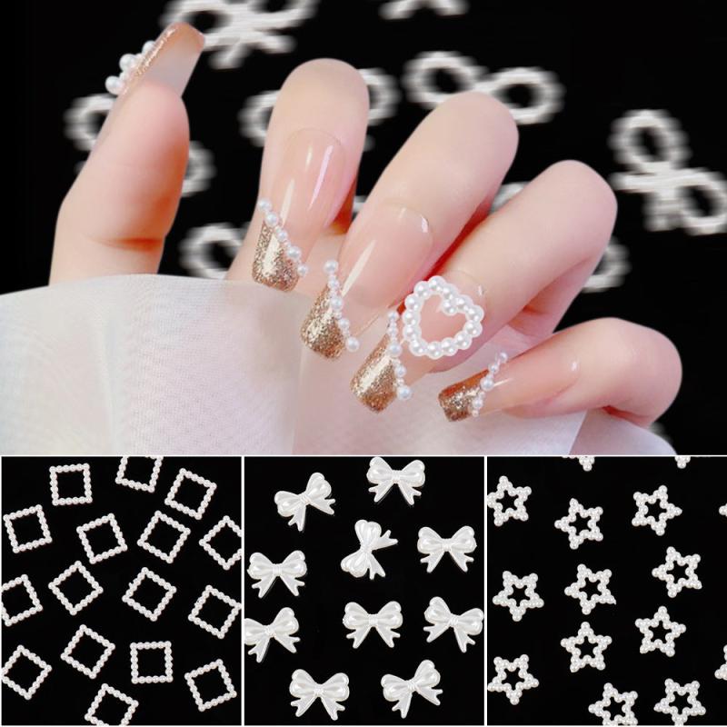 3D Acrylic Pearls Nail Charms for Manicure DIY Crafts Jewelry