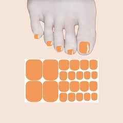 Solid Toenail Polish Strips Full Wraps Self Adhesive Gel Toe Stickers