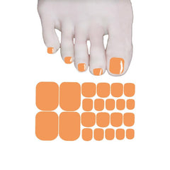 Solid Toenail Polish Strips Full Wraps Self Adhesive Gel Toe Stickers